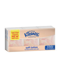 Kleenex Tissue Soft Lotion Pocket 6 Pack x 1